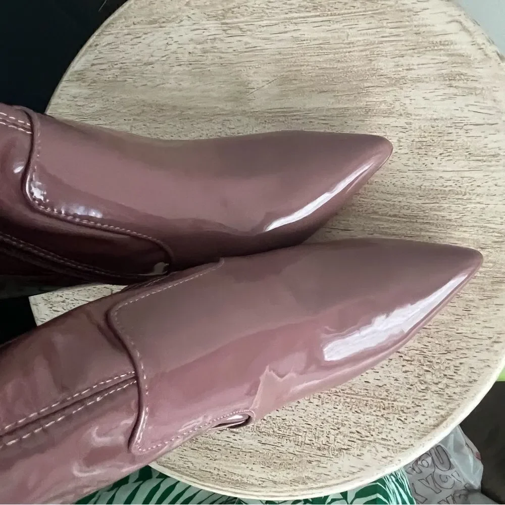 Steve Madden Over The Knee Patent Leather Victory Boots in Purple Size 6 NWOB